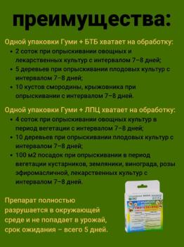 Гуми + БТБ + ЛПЦ универсальный набор от комплекса вредителей, трехкомпонентный, 6 г + 25 г + 25 г - картинка 5