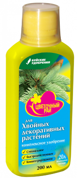 Жидкое комплексное удобрение "Цветочный рай" для декоративных хвойных растений, 200 мл - картинка 1