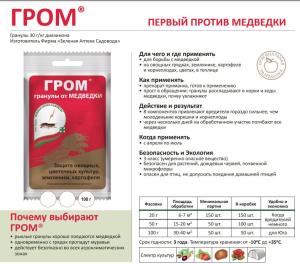 ГРОМ гранулы от медведки и садовых муравьев, 100 г (ЗАС) - картинка 2