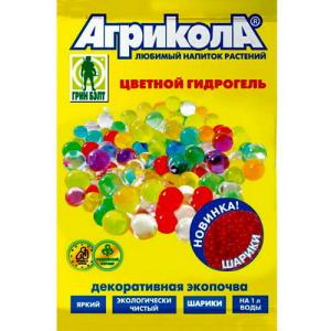 Агрикола цветной гидрогель-шарики, зеленый (20 г) - картинка 1