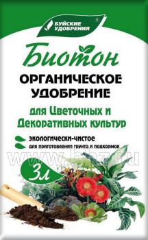 Органическое удобрение "Биотон" для цветочных и декоративных культур, 3 л - картинка 1